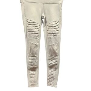 ALO Yoga Cream Ribbed Leggings